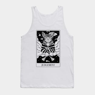 Judgement Tarot Card As A Very Judgemental Tabby Cat Tank Top